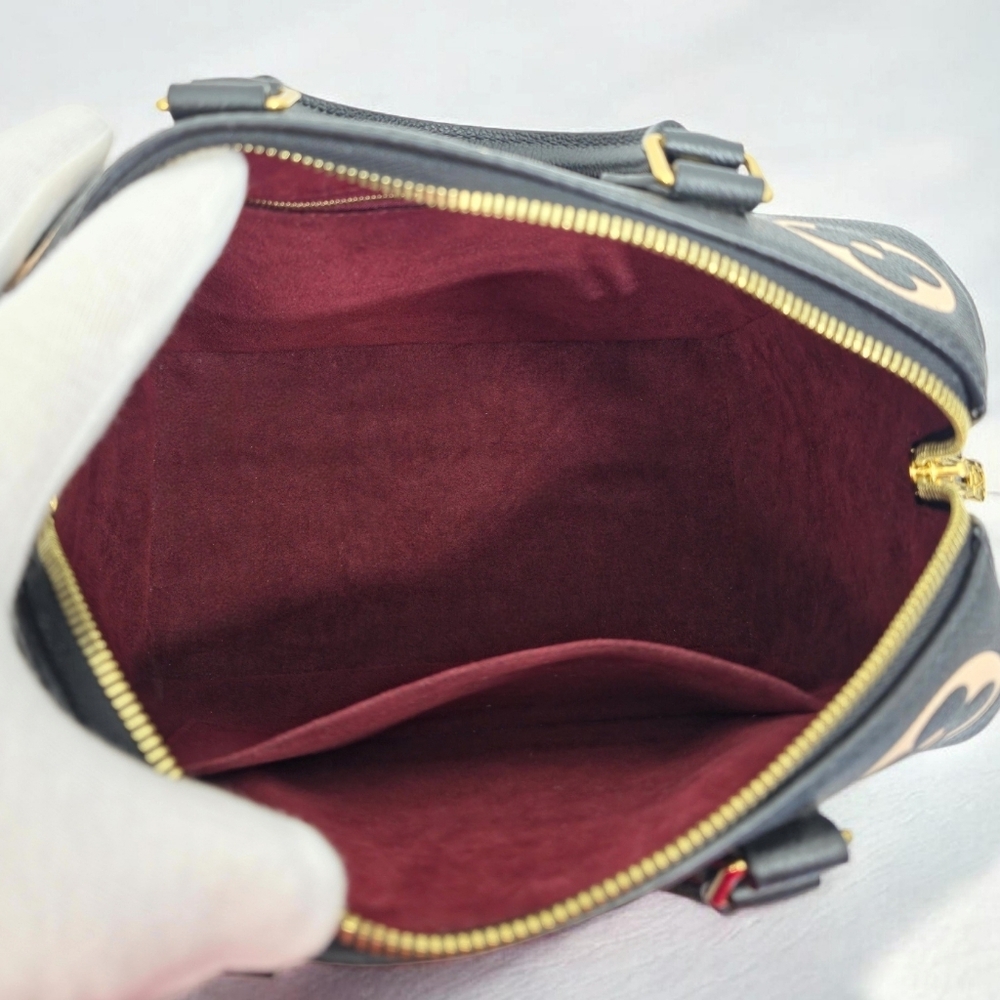 Louis Vuitton Speedy Bandouliere 25 Bicolor Empreinte Black Crossbody Bag - Picture 12 of 17